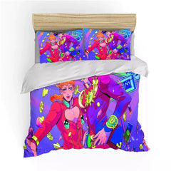 JoJo's Bizarre Adventure Duvet Cover Quilt Case Pillowcase Bedding Set Bedroom Decor