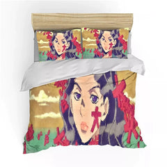 JoJo's Bizarre Adventure Duvet Cover Quilt Case Pillowcase Bedding Set Bedroom Decor