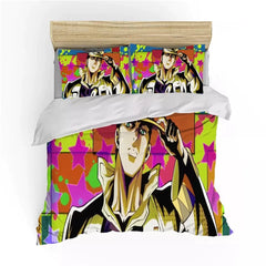 JoJo's Bizarre Adventure Duvet Cover Quilt Case Pillowcase Bedding Set Bedroom Decor