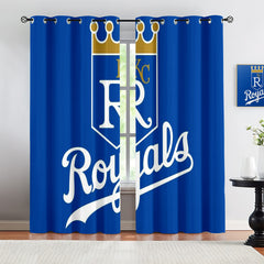 Kansas City Royals Blackout Curtains Drapes For Window Treatment Set