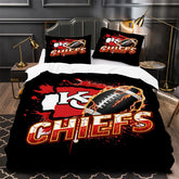 Kansas City Chiefs Football Duvet Cover Quilt Case Pillowcase Bedding Set Without Filler