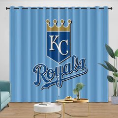 Kansas City Royals Blackout Curtain for Living Room Bedroom Window Treatment