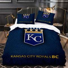 Kansas City Royals Duvet Cover Quilt Case Pillowcase Bedding Set Without Filler