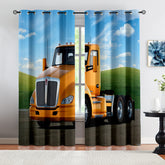 Kenworth Truck Blackout Curtains Drapes for Window Treatment Set