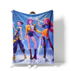 Kpop Demon Hunters Flannel Fleece Blanket Throw Blanket Room Decoration