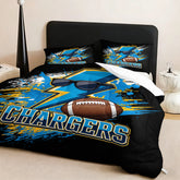 Los Angeles Chargers Comforter Pillowcase Sets Blanket All Season Reversible Quilted Duvet
