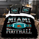 Miami Dolphins Football Duvet Cover Quilt Case Pillowcase Bedding Set Without Filler