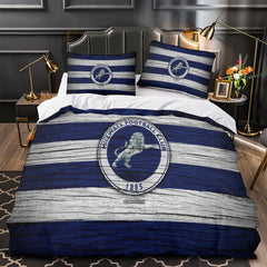 Millwall FC Duvet Cover Quilt Case Pillowcase Bedding Set Without Filler