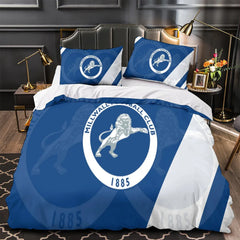 Millwall FC Duvet Cover Quilt Case Pillowcase Bedding Set Without Filler