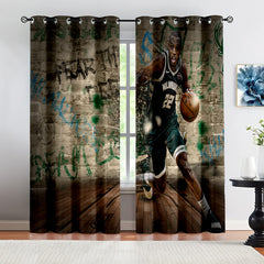 Milwaukee Basketball Bucks Blackout Curtains Drapes For Window Treatment Set