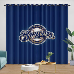 Milwaukee Brewers Blackout Curtain for Living Room Bedroom Window Treatment