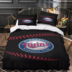 Minnesota Twins Duvet Cover Quilt Case Pillowcase Bedding Set Without Filler