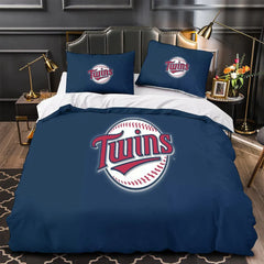 Minnesota Twins Duvet Cover Quilt Case Pillowcase Bedding Set Without Filler