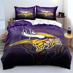 Minnesota Vikings Football League Duvet Cover Quilt Cover Pillowcase Bedding Set