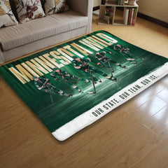 Minnesota Wild Hockey League Carpet Living Room Bedroom Mats Kitchen Bathroom Rugs