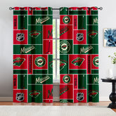 Minnesota Wild Hockey League Blackout Curtains Drapes For Window Treatment Set