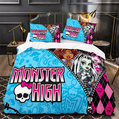 Monster High Duvet Cover Quilt Case Pillowcase Bedding Set Without Filler
