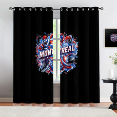 Montreal Canadiens Blackout Curtains Drapes For Window Treatment Set