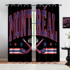 Montreal Canadiens Blackout Curtains Drapes For Window Treatment Set