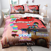 Moon Girl And Devil Dinosaur Duvet Cover Quilt Case Pillowcase Bedding Set Bedroom Decor