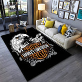Harley Motor Logo Carpet Living Room Bedroom Sofa Rug Door Mat