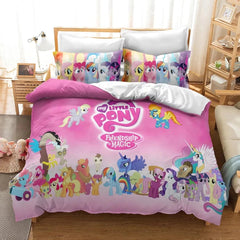 My Little Pony 3D Printed Duvet Cover Quilt Cover Pillowcase Bedding Set
