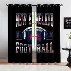 New England Patriots Blackout Curtains Drapes For Window Treatment Set