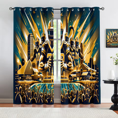 New Orleans Saints Blackout Curtains Drapes For Window Treatment Set
