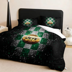 New York Jets Comforter Pillowcase Sets Blanket All Season Reversible Quilted Duvet