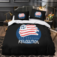New England Revolution Duvet Cover Quilt Case Pillowcase Bedding Set Without Filler