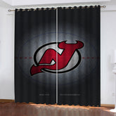 New Jersey Devils Hockey League Blackout Curtains Drapes For Window Treatment Set