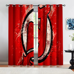 New Jersey Devils Hockey League Blackout Curtains Drapes For Window Treatment Set