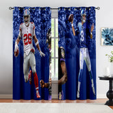 New York Giants Football Team Blackout Curtains Drapes For Window Treatment Set