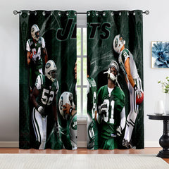 New York Jets Football League Blackout Curtains Drapes for Window Treatment Set