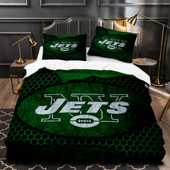 New York Jets Football Duvet Cover Quilt Case Pillowcase Bedding Set Without Filler