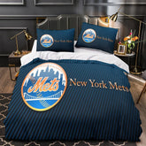 New York Mets Duvet Cover Quilt Case Pillowcase Bedding Set Without Filler