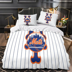 New York Mets Duvet Cover Quilt Case Pillowcase Bedding Set Without Filler