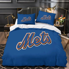 New York Mets Duvet Cover Quilt Case Pillowcase Bedding Set Without Filler