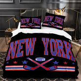 New York Rangers Hockey Duvet Cover Quilt Case Pillowcase Bedding Set Without Filler
