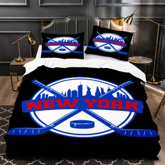 New York Rangers Hockey Duvet Cover Quilt Case Pillowcase Bedding Set Without Filler