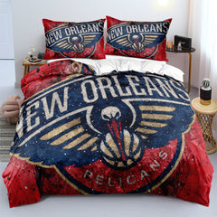 New Orleans Basketball Pelicans Bedding Set Quilt Cover Without Filler
