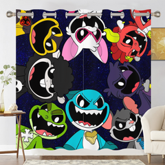 Nightmare Critters Blackout Curtains Drapes For Window Treatment Set