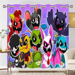 Nightmare Critters Blackout Curtains Drapes For Window Treatment Set