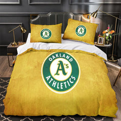 Oakland Athletics Duvet Cover Quilt Case Pillowcase Bedding Set Without Filler