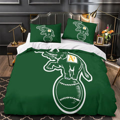 Oakland Athletics Duvet Cover Quilt Case Pillowcase Bedding Set Without Filler