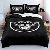 Oakland Raiders Football League Duvet Cover Quilt Case Pillowcase Bedding Set