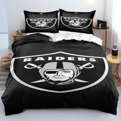 Oakland Raiders Football League Duvet Cover Quilt Case Pillowcase Bedding Set