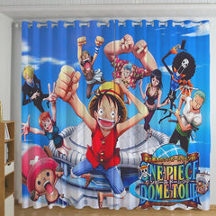 One Piece Monkey D. Luffy Blackout Curtain for Bedroom Window Treatment