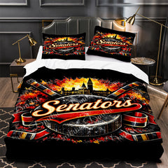 Ottawa Senators Hockey Duvet Cover Quilt Case Pillowcase Bedding Set Without Filler