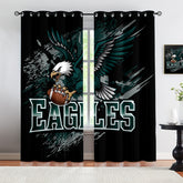 Philadelphia Eagles Blackout Curtains Drapes For Window Treatment Set